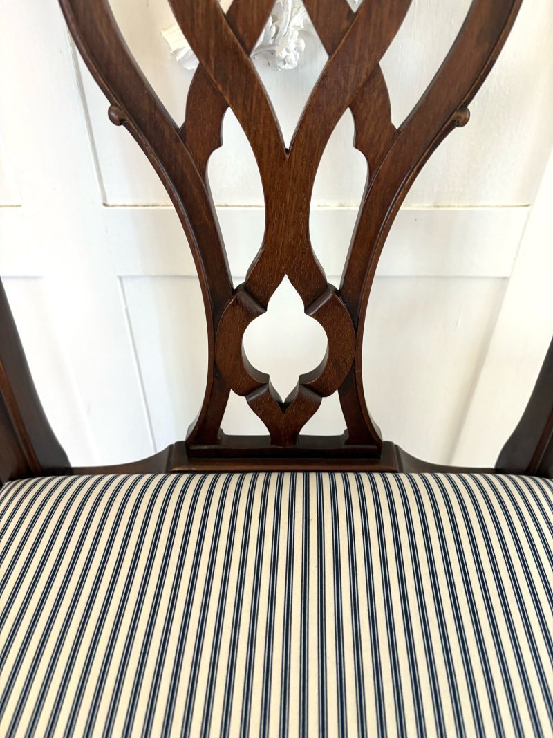 Set of 8 Antique Edwardian Quality Mahogany Dining Chairs - Image 12